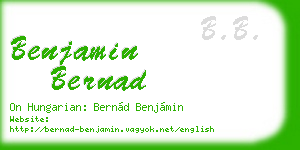 benjamin bernad business card