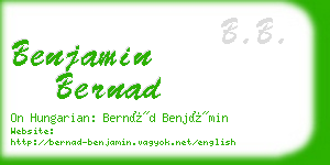 benjamin bernad business card